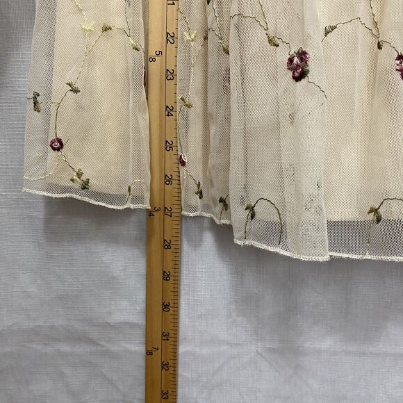 Trixxi Floral Lace Dress Beige Spaghetti Strap Size M - Picture 13 of 14